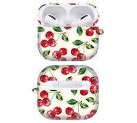 GlamCase for AirPods Pro Case, AirPods Pro 1st Gen / 2019 Case - Cherry Watercolor Pattern Design Printed Cute Plastic Hard Snap on Protective Designer AirPod Case/Cover for AirPods Pro 2019.