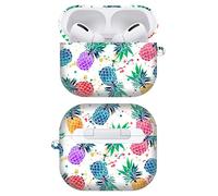 GlamCase for AirPods Pro Case, AirPods Pro 1st Gen / 2019 Case - Pineapple Watercolored Design Printed Cute Plastic Hard Snap on Protective Designer Back AirPod Case/Cover for AirPods Pro 2019.
