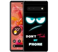 GlamCase for Google Pixel 6 5G, Pixel 6 Case - Don'T Touch My With Teal Eyes Printed Slim & Sl ute Plastic Hard Protective Designer Back Case for Google Pixel 6.