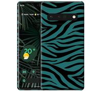 GlamCase for Google Pixel 6 Pro 5G, Pixel 6 Pro Case - Zebra Teal Print Pattern Design Printed Slim Cute Plastic Hard Protective Designer Back Phone Case/Cover for Pixel 6 Pro