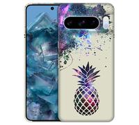 GlamCase for Google Pixel 8 Pro 5G, Pixel 8 Pro Case - Galaxy Pineapple Design Printed Slim & Sleek Cute Plastic Hard Snap on Protective Designer Back Phone Case/Cover for Pixel 8 Pro