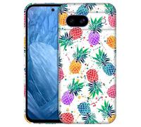 GlamCase for Google Pixel 8A 5G, Pixel 8A Case - Pineapple Watercolored Design Printed Slim & Sleek Cute Plastic Hard Snap on Protective Designer Back Phone Case/Cover for Pixel 8A White