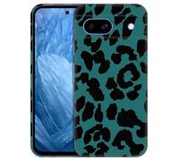 GlamCase for Google Pixel 8A 5G, Pixel 8A Case - Teal Leopard Pattern Design Printed Slim & Sleek Cute Plastic Hard Snap on Protective Designer Back Phone Case/Cover for Pixel 8A