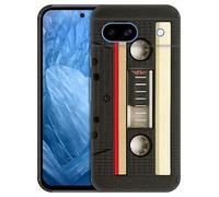GlamCase for Google Pixel 8A 5G, Pixel 8A Case - Vintage Cassette Design Printed Slim & Sleek Cute Plastic Hard Snap on Protective Designer Back Phone Case/Cover for Pixel 8A White