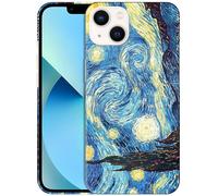 GlamCase for iPhone 13, iPhone 13 Case - The Starry Night Design Printed Slim & Sleek Cute Plastic Hard Snap on Protective Designer Back Phone Case/Cover for iPhone 13 White