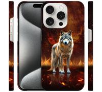 GlamCase for iPhone 15 Pro, iPhone 15 Pro Case - Wolf Firing Design Printed Slim & Sl ute Plastic Hard Snap on Protective Designer Back Phone Case/Cover for iPhone 15 Pro