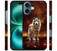 GlamCase for iPhone 16 Plus, iPhone 16 Plus Case - Wolf Firing Design Printed Slim & Sl ute Plastic Hard Snap on Protective Designer Back Phone Case/Cover for iPhone 16 Plus