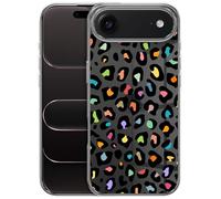 GlamCase for iPhone 17 Air, iPhone Air Clear Case - Leopard Skin Multicolor Pattern design printed Cute Crystal Clear Acrylic Protective Designer Clear Back Case/Cover for iPhone Air