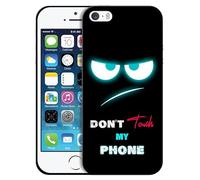 GlamCase for iPhone 5 / 5S / SE 1st Gen, iPhone 5 / 5S / SE 1st Gen Case - Don'T Touch My With Teal Eyes Design Printed Cute Plastic Protective Designer Back Case for iPhone 5 / 5S / SE 2016.