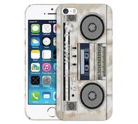 GlamCase for iPhone 5 / 5S / SE 1st Gen, iPhone 5 / 5S / SE 1st Gen Case - Vintage Radio Cassette Recorder Design Printed Cute Plastic Protective Designer Back Case for iPhone 5 / 5S / SE 2016.