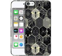 GlamCase for iPod Touch 7th / 6th / 5th Generation - Geometric Bee Design Printed Slim & Sleek Cute Hard Plastic Snap on Protective Designer Back Phone Case/Cover for iPod Touch 7/6 / 5