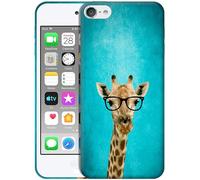 GlamCase for iPod Touch 7th / 6th / 5th Generation - Giraffe Hipster Design Printed Slim & Sleek Cute Plastic Hard Snap on Protective Designer Back Phone Case/Cover for iPod Touch 7/6 / 5