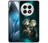 GlamCase for Oneplus 13, Oneplus 13 Case - Moon Wolf Face Design Printed Slim & Sleek Cute Plastic Hard Snap on Protective Designer Back Phone Case/Cover for Oneplus 13