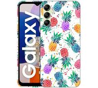GlamCase for Samsung Galaxy A14 5G / 4G, Samsung Galaxy A14 5G / 4G Case - Pineapple Watercolored Design Printed Slim Fit Cute Plastic Hard Designer Back Case/Cover for Samsung A14 5G / 4G White