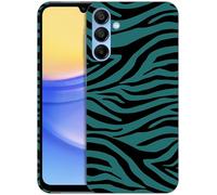 GlamCase for Samsung Galaxy A15 5G / 4G, Samsung A15 5G / 4G Case - Zebra Teal Print Pattern Printed Slim & Sleek Cute Plastic Protective Designer Back Phone Case/Cover for Samsung A15 5G / 4G