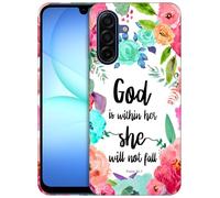GlamCase for Samsung Galaxy A17 5G / 4G, Samsung A17 Case - God is within her she will not fall Printed Cute Slim & Sleek Plastic Protective Designer Back Case for Samsung A17 5G / 4G