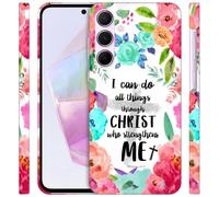 GlamCase for Samsung Galaxy A35 5G, Samsung A35 Case - I Can Do All Things Through Christ Printed Slim & Sl ute Plastic Hard Protective Designer Back Phone Case/Cover for Samsung A35 5G