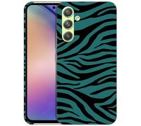 GlamCase for Samsung Galaxy A54 5G, Samsung A54 Case - Zebra Teal Print Pattern Design Printed Slim Cute Plastic Hard Protective Designer Back Phone Case/Cover for Samsung A54 5G