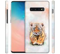 GlamCase for Samsung Galaxy S10 Plus Case, Samsung S10 Plus Case - Cute Baby Tiger Design Printed Slim & Sl ute Plastic Hard Snap on Designer Back Phone Case/Cover for Samsung S10 Plus.