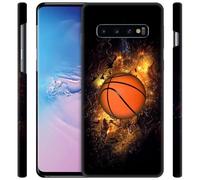 GlamCase for Samsung Galaxy S10, Samsung S10 Case - Basketball On Fire Design Printed Slim & Sl ute Plastic Hard Snap on Protective Designer Back Phone Case/Cover for Samsung S10