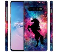 GlamCase for Samsung Galaxy S10, Samsung S10 Case - Horse Galaxy Stars Design Printed Slim & Sl ute Plastic Hard Snap on Protective Designer Back Phone Case/Cover for Samsung S10