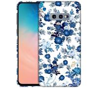 GlamCase for Samsung Galaxy S10e, Samsung S10e Case - Blue Floral Pattern Design Printed Slim Fit Cute Plastic Hard Protective Designer Back Phone Case/Cover for Samsung S10e