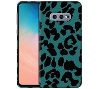 GlamCase for Samsung Galaxy S10e, Samsung S10e Case - Teal Leopard Pattern Design Printed Slim & Sl ute Plastic Hard Protective Designer Back Phone Case/Cover for Samsung S10e.