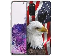 GlamCase for Samsung Galaxy S20 5G / 4G, Galaxy S20 5G / 4G Case - Bald Eagle American Flag Printed Slim & Sleek Cute Hard Plastic Protective Designer Back Case/Cover for Samsung S20 5G / 4G