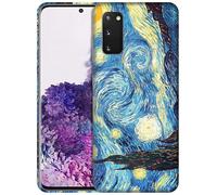GlamCase for Samsung Galaxy S20, Galaxy S20 Case - The Starry Night Design Printed Slim & Sleek Cute Plastic Hard Snap on Protective Designer Back Phone Case/Cover for Samsung S20 White