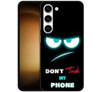 GlamCase for Samsung Galaxy S23 5G Case, Samsung S23 Case - Don'T Touch My Phone With Teal Eyes Design Printed Slim Fit Cute Plastic Hard Protective Designer Back Phone Case for Samsung S23