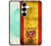 GlamCase for Samsung Galaxy S25 5G, Samsung S25 Case - Spain flag Design Printed Slim & Sleek Cute Plastic Hard Snap on Protective Designer Back Phone Case/Cover for Samsung Galaxy S25
