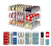 GlamChi Can Organiser Storage for Pantry | Adjustable & Stackable 3 Tier Canned Goods Organisers Rack for Kitchen Cupboard, Holds Various Tins & Cat Food Cans Organizer