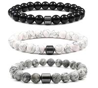 Glame Anti Alcohol Bracelet,2025 GM Magnetic Sobriety Bracelet for Men & Women,Adjustable Glame Anti Alcohol Magnetic Bracelets,Reduces Alcohol Cravings,Relieves Anxiety & Withdrawal Stress (Mixed*3)