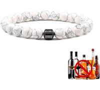 Glame Anti Alcohol Bracelet - 2025 GM Magnetic Sobriety Bracelet for Men & Women, Reduces Alcohol Cravings, Relieves Anxiety & Withdrawal Stress (White)