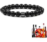 Glame Anti Alcohol Bracelet - 2025 GM Magnetic Sobriety Bracelet for Men & Women, Reduces Alcohol Cravings, Relieves Anxiety & Withdrawal Stress (Black)