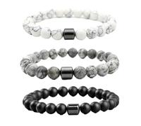 Glame Anti Alcohol Bracelet, Adjustable Glame Anti Alcohol Magnetic Bracelet, Bracelets for Women & Men to Reduce the Urge to Drink (3PCS B)