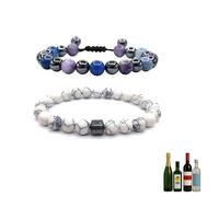 Glame Anti Alcohol Bracelet for Men Women Stop Drinking Alcohol Manifestation Bracelet Set Reduce the Urge to Drink Cravings Bracelets Elegant Healing Calming Anxiety Stress Relief Gifts for Women Men