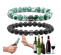 Glame Anti Alcohol Bracelet,Glame International Anti Alcohol Bracelet,Adjustable Reduce the Urge to Drink Cravings and Reduce the Urge to Drink (Green+Black)