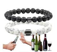 Glame Anti Alcohol Bracelet,Glame International Anti Alcohol Bracelet,Adjustable Reduce the Urge to Drink Cravings and Reduce the Urge to Drink (Black+Wite)