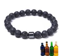Glame Anti Alcohol Bracelet, Glame International Anti Alcohol Bracelet GM Mgnetic Bead to Reduce the Urge to Drink Relieve Anxiety and Stress Jewelry for Women Men, Adjustable, Stone, no gemstone