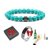 Glame Anti Alcohol Bracelet Magnetic with Enhancement Ring, Stop Drinking Alcohol Bracelet Reduce the Urge to Drink,Relieve Anxiety and Stress (01)