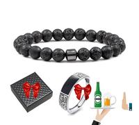 Glame Anti Alcohol Bracelet Magnetic with Enhancement Ring, Stop Drinking Alcohol Bracelet Reduce the Urge to Drink,Relieve Anxiety and Stress (07)