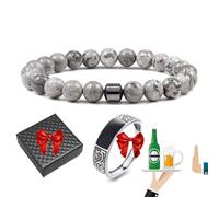 Glame Anti Alcohol Bracelet Magnetic with Enhancement Ring, Stop Drinking Alcohol Bracelet Reduce the Urge to Drink,Relieve Anxiety and Stress (12)