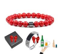 Glame Anti Alcohol Bracelet Magnetic with Enhancement Ring, Stop Drinking Alcohol Bracelet Reduce the Urge to Drink,Relieve Anxiety and Stress (04)