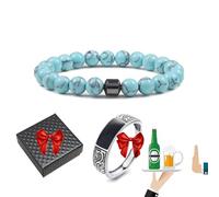 Glame Anti Alcohol Bracelet Magnetic with Enhancement Ring, Stop Drinking Alcohol Bracelet Reduce the Urge to Drink,Relieve Anxiety and Stress (03)