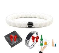 Glame Anti Alcohol Bracelet Magnetic with Enhancement Ring, Stop Drinking Alcohol Bracelet Reduce the Urge to Drink,Relieve Anxiety and Stress (08)
