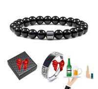 Glame Anti Alcohol Bracelet Magnetic with Enhancement Ring, Stop Drinking Alcohol Bracelet Reduce the Urge to Drink,Relieve Anxiety and Stress (06)