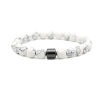 Glame Anti-Alcohol Bracelet - Reduce the Urge to Drink, 8MM-Adjustable Glame Anti Alcohol Magnetic Bracelet, Neodymium & Onyx Anti-Alcohol Craving Jewelry for Men & Women (white)