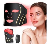 Glamesty Red Light Therapy Mask for Face, LED Face Mask Light Therapy with Remote, Portable Infrared Light Therapy Skin Care Device with Timer Function for Home & Travel