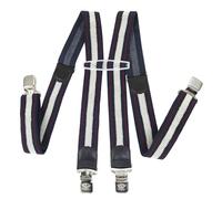 Glamexx24 Braces for Men and Women: Adjustable and Elastic Work Trousers Braces, Width 3 cm with Strong 4 Metal Clips, One Size Braces for Men and Women, Dark red, multi-coloured, One Size